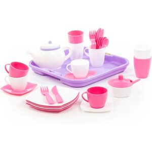 Wader Quality Toys Service a cafe avec plateau pour 4 personnes, 36 pcs.