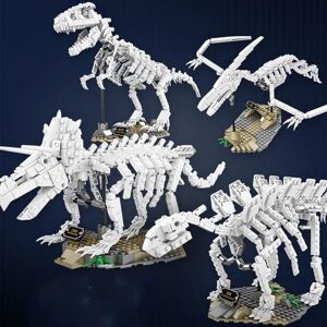 – blocs de construction de dinosaures, Fragments fossiles, modèle tyrannosaure, briques de décoration, jouets cadeaux pour enfants