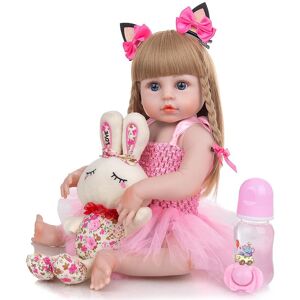 – poupée bébé Reborn réaliste, 19 pouces, corps entièrement en Silicone, Menina, jouet étanche, cadeaux d anniversaire et de noël