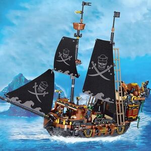 Blocs de construction de bateau pirate, bateau de tempête à voile, modèle MOC, kits de briques, décoration de bureau créative, jouets éducatifs DIY pour enfants, sans boîte - Publicité