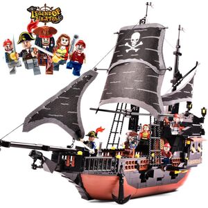 652Pcs Pirates des Caraïbes Black Pearl Modèles de navires Briques Blocs de construction Enfants Briques Diy Jouets éducatifs Cadeau - Publicité