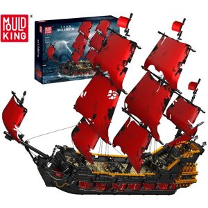 MOULD KING 13109 cadeaux créatifs pour enfants, blocs de construction de bateau de Pirate, briques MOC, Kits de modèles de bateau rouge pour construire des jouets éducatifs - Publicité