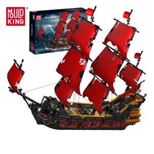 MOULD KING 13109 cadeaux créatifs pour enfants, blocs de construction de bateau de Pirate, briques MOC, Kits de modèles de bateau rouge pour construire des jouets éducatifs - Publicité