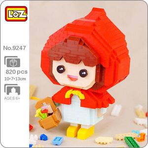 LOZ 9247 conte de fées monde chapeau rouge fille fleur modèle 3D 820 pièces bricolage Mini blocs de diamant briques construction jouet sans boîte - Publicité