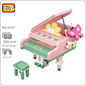 LOZ 4107 Instrument de musique Piano tabouret Note papillon fleur modèle bricolage Mini blocs briques construction jouet pour enfants cadeau sans boîte - Publicité