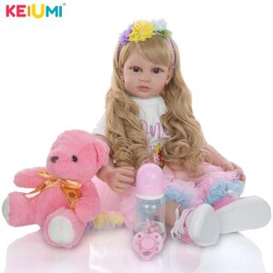 60 cm Silicone Reborn bébé poupée jouets 24 pouces vivant mode princesse poupées bébés enfants cadeau d anniversaire jouer maison jouet filles Bonecas