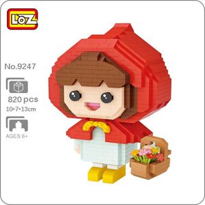 LOZ 9247 conte de fées monde chapeau rouge fille fleur modèle 3D bricolage Mini blocs de diamant briques construction jouet pour enfants cadeau sans boîte - Publicité