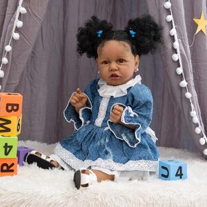 – poupées bébé Reborn en silicone souple, 57 CM, à la mode, Boneca, peau bronzée, jouets de bain, compagnon de jeu pour enfants, 2020