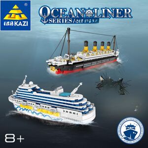 Titanic luxe océan Liner modèle blocs de construction 3D bateau de tourisme enfants assemblage brique jouets cadeau d anniversaire sans boîte
