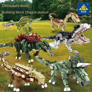 Dinosaure monde assemblé blocs de construction modèle Animal enfants blocs de construction jouet éducatif garçon cadeau