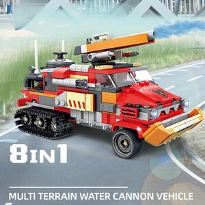 80542 Urban Fire Multi-terrain Water Cannon Boy Assembling Building Block Toy