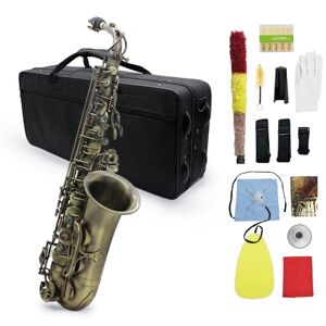 TOMTOP Finition Antique Bend Eb mi bémol Saxophone Alto Sax - Publicité