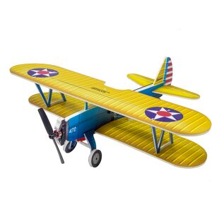 E25 Stearman PT-17 Kaydet Envergure de 450 mm Matériau PP Avion RC Biplan Aile volante KIT / KIT + C