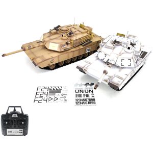 3918-1 7.0 USA M1A2 1/16 2.4G RC Tank Battle Lancement Infrarouge RTR Véhicules Fumant Sons Jouets Modèles