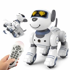 Banggood Jouets de chien robot télécommandé pour enfants, chien robot interactif programmable intelligent avec fonction tactile, - Publicité