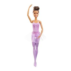 Barbie Ballerine poupée Danseuse aux Cheveux châtains, avec Tutu Lilas et Pointes, Jouet pour Enfant, GJL60 - Publicité