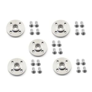 DollaTek 25T Aluminium servo Bras Rond Type Disc Disque métal Rudder Disc Cornes pour Bricolage Robot 5pcs - Publicité