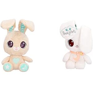 PEEKAPETS Petit Lapin Interactif + Lapin Blanc   Peluche Coucou Caché Amusante et Douce Qui Remue Les Oreilles et Émet des Lumières et des Sons, Jouet Cadeau pour Bébés - Publicité