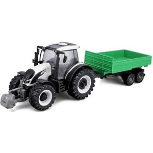 Bburago 1/43 Collection Ferme Tracteur valtra + remorque à Friction   Voiture Reproduction Miniature à échelle pour Enfant   À Partir de 3 Ans et +   31676 - Publicité