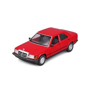 Bburago Mercedes 190E (1987) : modèle de Voiture à l'échelle 1:24, Portes Mobiles, Rouge (18-21103R) - Publicité