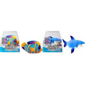 Lansay ZHU ZHU Aquarium Lot de 2 Poissons : 1 Martin Le Requin + 1 Crystal Le Poisson Ange Royal Mini Univers Animal Interactif Dès 4 Ans - Publicité