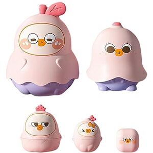 Sharplace 5 Pièces Poupées Gigognes Poupée Matryoshka Russe Jeux d'Empilage, Modèle Animal de Dessin Animé Mignon, Jouet Montessori Poupées de Souhaits Gigognes, ROSE - Publicité