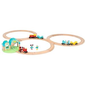 Brio 32292 Circuit Mickey Mouse Deluxe/Disney Mickey and Friends Coffret Complet 33 pièces Circuit de Train en Bois Jouet pour garçons et Filles dès 3 Ans - Publicité