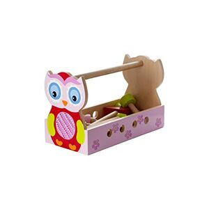 Mousehouse Gifts Jeu d'Imitation Bricolage en Bois boîte à Outils Jouet Enfant Cadeau de Hibou Eule Chouette pour Filles - Publicité