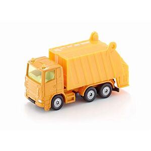SIKU 0811, Camion Poubelle, Métal/plastique, Orange, voiture jouet pour enfants, Benne à ordures basculant - Publicité