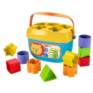 Fisher Price Mon Trieur de Formes Jouet bébé, Boite avec 10 Blocs, pour Apprendre à Trier et à empiler, Couleurs Vives, 6 Mois et Plus, FFC84 - Publicité