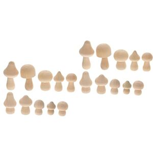 ibasenice 20 Pièces Petit En Bois Artisanat De Champignons En Bois Poupées Vierges Poupée De Cheville De Chariot Poupée De Cheville De Gnome Faux Numéro Modèle Enfant - Publicité