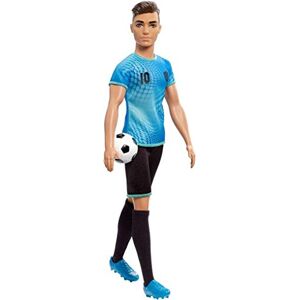 Barbie Ken Métiers poupée Joueur de Football avec Ballon, Jouet pour Enfant, FXP02 - Publicité