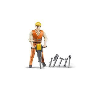 bruder 60020 bworld Ouvrier du bâtiment avec accessoires, figurine jouet - Publicité