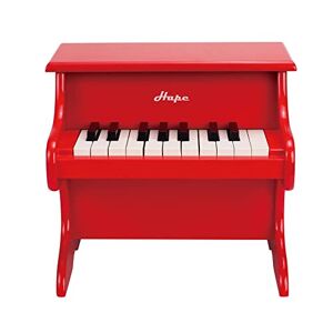 Hape Petit Piano Rouge en Bois Instrument de Musique pour Enfant Jouet Musical d'Apprentissage 3 ans Fille et Garçon Idée Cadeau Beau Piano 18 Touches à la Taille de l'Enfant - Publicité