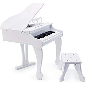 Hape Piano à Queue en Bois Électronique Blanc Instrument de Musique en Bois à 30 Touches Jouet pour Enfant dès 3 ans Fille et Garçon Tabouret Bois Blanc Inclus - Publicité