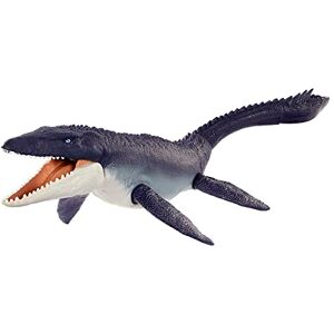 Mattel Jurassic World Grande Figurine Mosasaure de 21 cm de haut et 76 cm de long « Jurassic World : Le Monde d’après », avec code ADN caché et scannable, à collectionner, Dès 4 ans, HNJ57 - Publicité