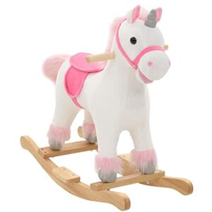 vidaXL Licorne à Bascule Peluche Blanc Rose Animal pour Bébé Jouet d'enfant - Publicité