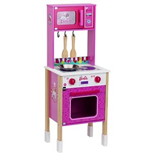 klein Theo  7319 Barbie Cuisine Epic Chef I Cuisine En Bois Innovte Avec Table De Cuisson Four Traditionnel Et Micro-Ondes I Accessoires De Cuisines-Jouets Inclus I Dimensions : 36 X 30 X 95 I Jouet Enfts Partir De 3 s - Publicité