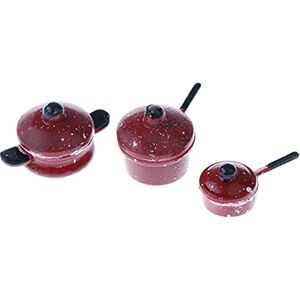 Sharplace 3PCS Pot En Métal Spotted Pan Accessoires Cuisine Déco Pour 1:12 Maison de () - Publicité