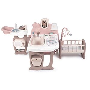 Smoby Baby Nurse Grande Maison des Bébés pour Poupons et Poupées 3 espaces de Jeux Cuisine + Salle de Bain + Chambre 19 Accessoires Inclus Pliable et Transportable 220376 - Publicité