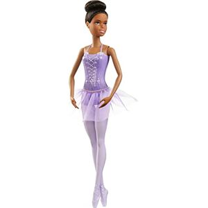 Barbie Ballerine poupée Danseuse aux Cheveux Bruns, avec Tutu Violet et Pointes, Jouet pour Enfant, GJL61 Multicolore - Publicité