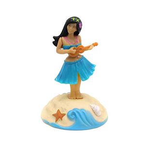 HSQMA Hula Girl à énergie solaire, kit de voiture solaire, hula fille hawaïenne dansante hawaïenne, figurine danseuse qui se balançoire, figurine décorative décorative, cadeaux pour filles - Publicité