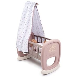 Smoby Baby Nurse Bercelonnette pour Poupons et Poupées Lit avec Système de Bascule Tissu Lavable 220373 Beige - Publicité