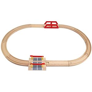 LiRiQi Train de locomotives à Piles, Ensemble de Jouets Magnétique de Train  électrique pour Voie Ferrée en Bois Compatible av