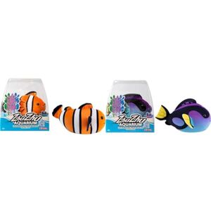 Lansay ZHU ZHU Aquarium Lot de 2 Poissons : 1 Merlin Le Poisson Chirurgien + 1 Moon Le Poisson Clown Mini Univers Animal Interactif Dès 4 Ans - Publicité