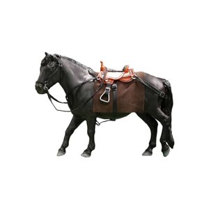 Qianly Modèle de Cheval à L'échelle 1/12, Jouets Ornements, Figurine de Cheval Miniature à Collectionner pour 6 Pouces, Figurine D'action, Accessoire de, Noir - Publicité