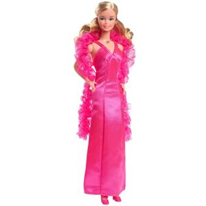 Barbie Signature 1977 Superstar  Classic Doll Reproduction (Blonde) with Twisting Waist & Legs, Pink Dress & Boa, Gift for Collectors - Publicité