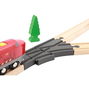 locorico Aiguillage Amovible pour Train En Bois Compatible Brio (Virage à Droite) - Publicité