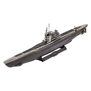 Revell - U Boat Type VII C/41 German Submarine Maquette, 5154, Gris, Länge 19,2 cm - Publicité