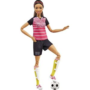 Barbie Joueuse De Football Cheveux Noirs Poupée Mannequin, FCX82 - Publicité